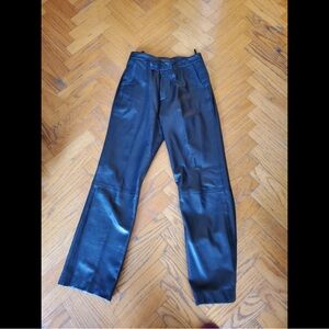 Black leather Banana Republic pants